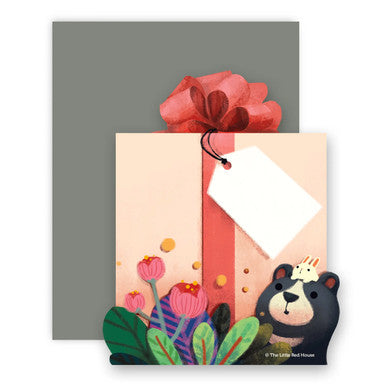 Moon Bear Die Cut Flat Card