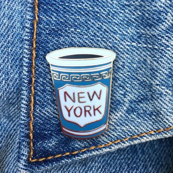 New York Coffee Cup Enamel Pin