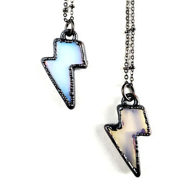 Opalite Lightning Bolt Necklace
