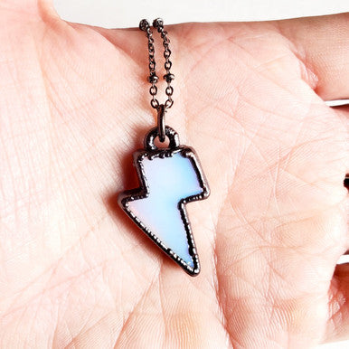 Opalite Lightning Bolt Necklace