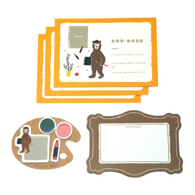 Painter Bear Letter Set