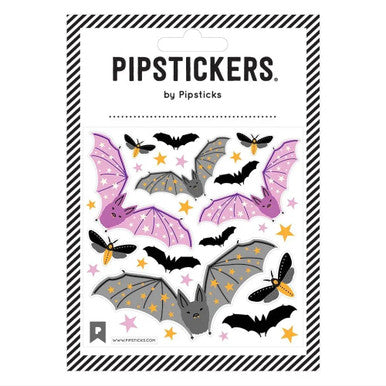 Fuzzy Bats + Moths Stickers