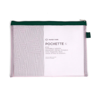 Large Mesh Pocket, Powdery Pink