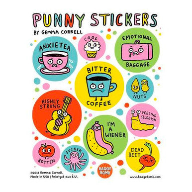 Punny Sr. Sticker Sheets