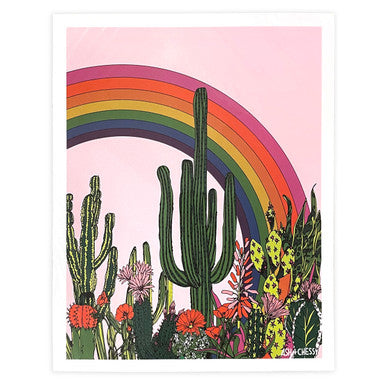 Rainbow Cactus Print