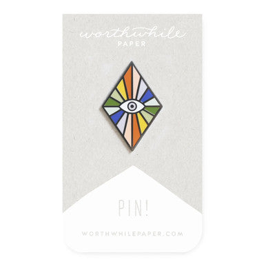 Rainbow Eye Enamel Pin