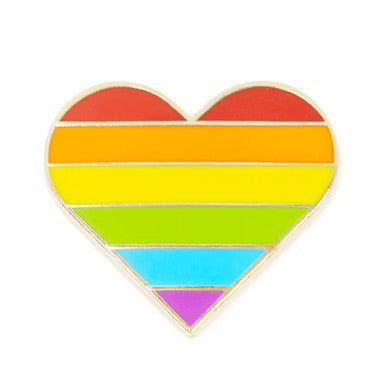 Rainbow Heart Enamel Pin