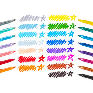 Rainbow Sparkle Glitter Marker Set