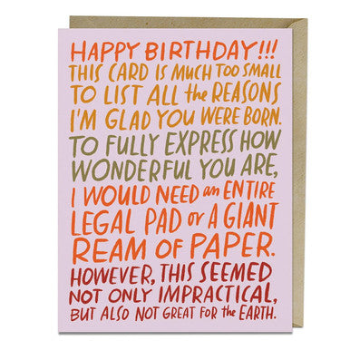 Ream of Paper Birthday Card