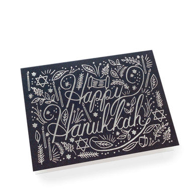 Silver Hanukkah Card