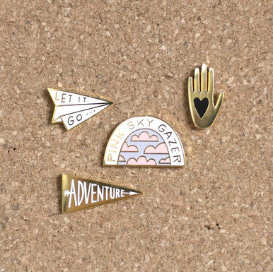 Pink Sky Gazer Enamel Pin