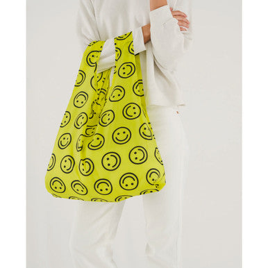 Standard Reusable Tote: Yellow Happy