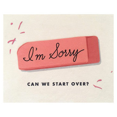 Sorry Eraser Card