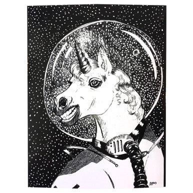 Unicorn in Space Sticker