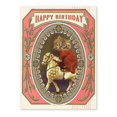 Vintage Kitten Birthday Card