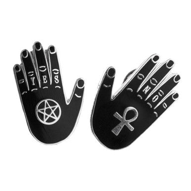 Yes + No Hands Enamel Pin Set